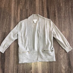 Gray cardigan